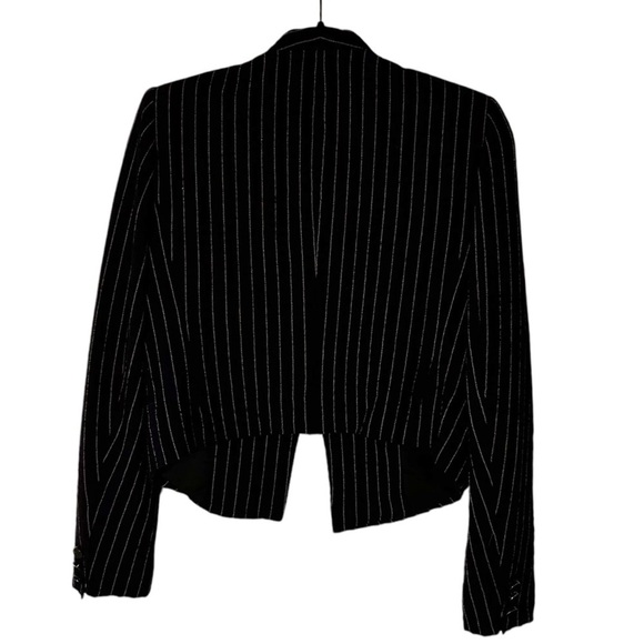 Club Monaco Women's Navy/ Black/Gold Striped Open Blazer- Size Small - Picture 2 of 11